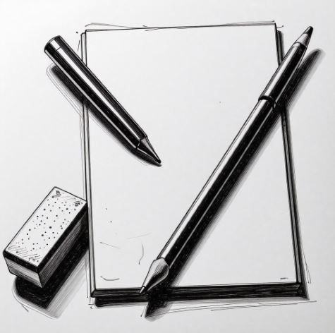 연필, 종이, 지우개