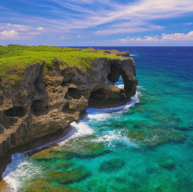 일본 오키나와 센조가하마(만좌모)