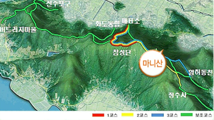 마니산 지도