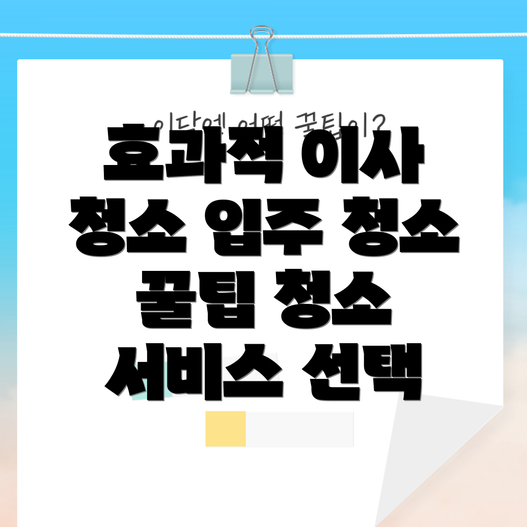 이사 청소