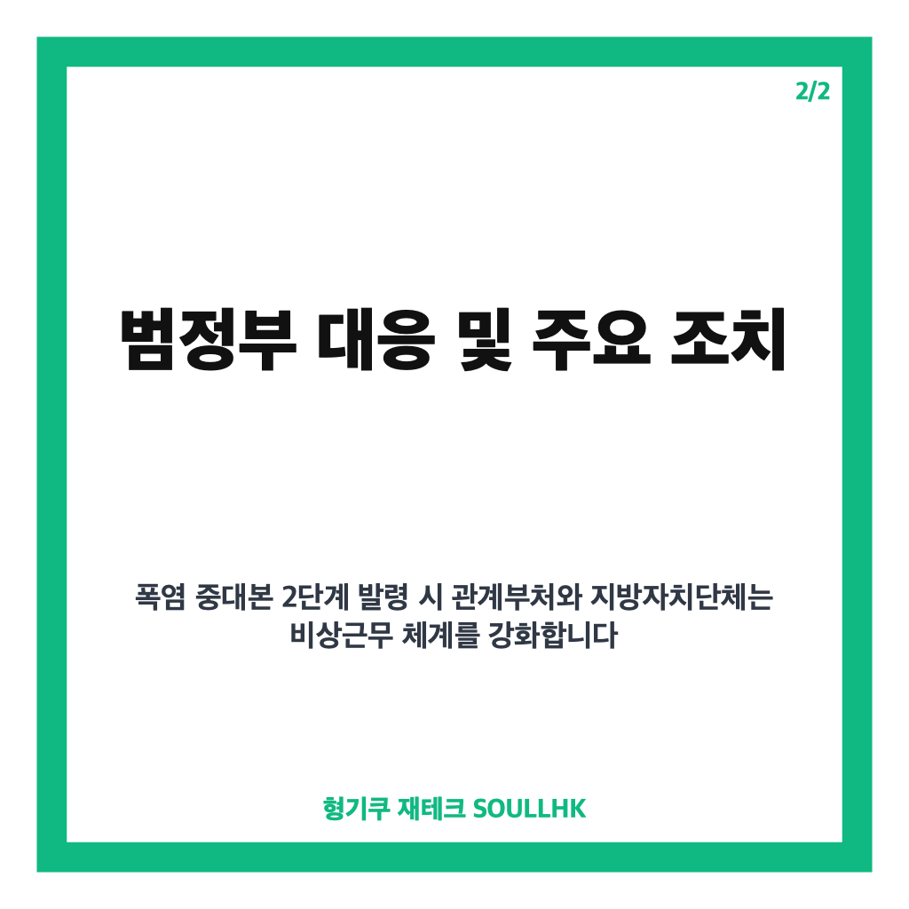 폭염 중대본 2단계 발령과 범정부 대응 강화 현황 및 주요 조치 안내 카드뉴스 3