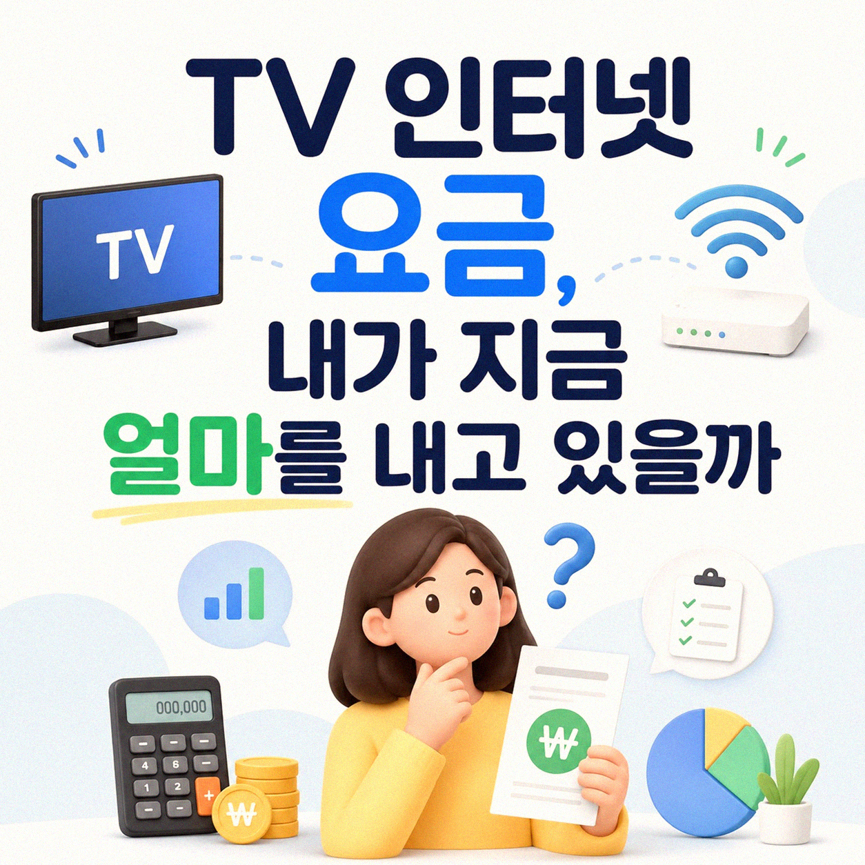 TV 인터넷 월 요금, 혹시 지금 얼마씩 내고 계신가요