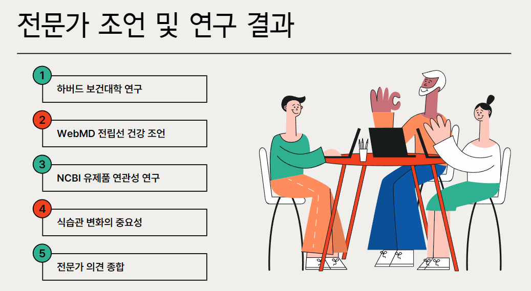 전문가 조언 및 연구 결과