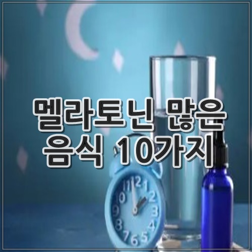 멜라토닌 많은 음식 10가지