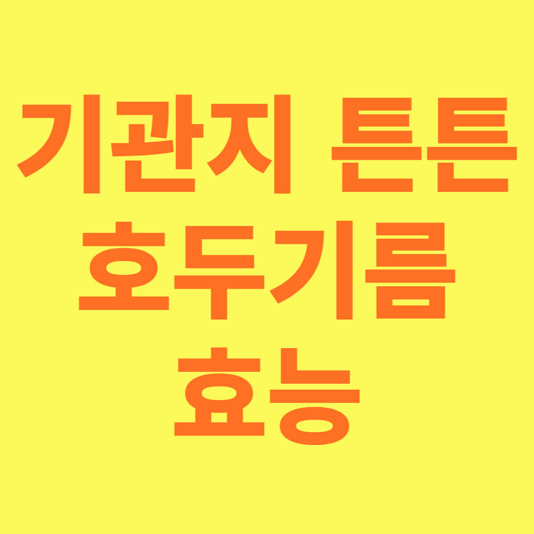 기관지에 좋은 음식 호두기름