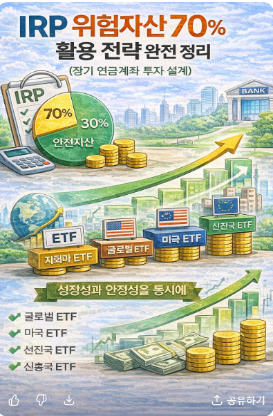 IRP 위험자산 70% 활용 전략 완전 정리 인포그라피