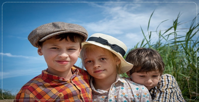 3명의 어린아이 친척들