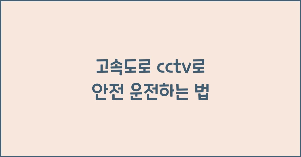 고속도로 cctv
