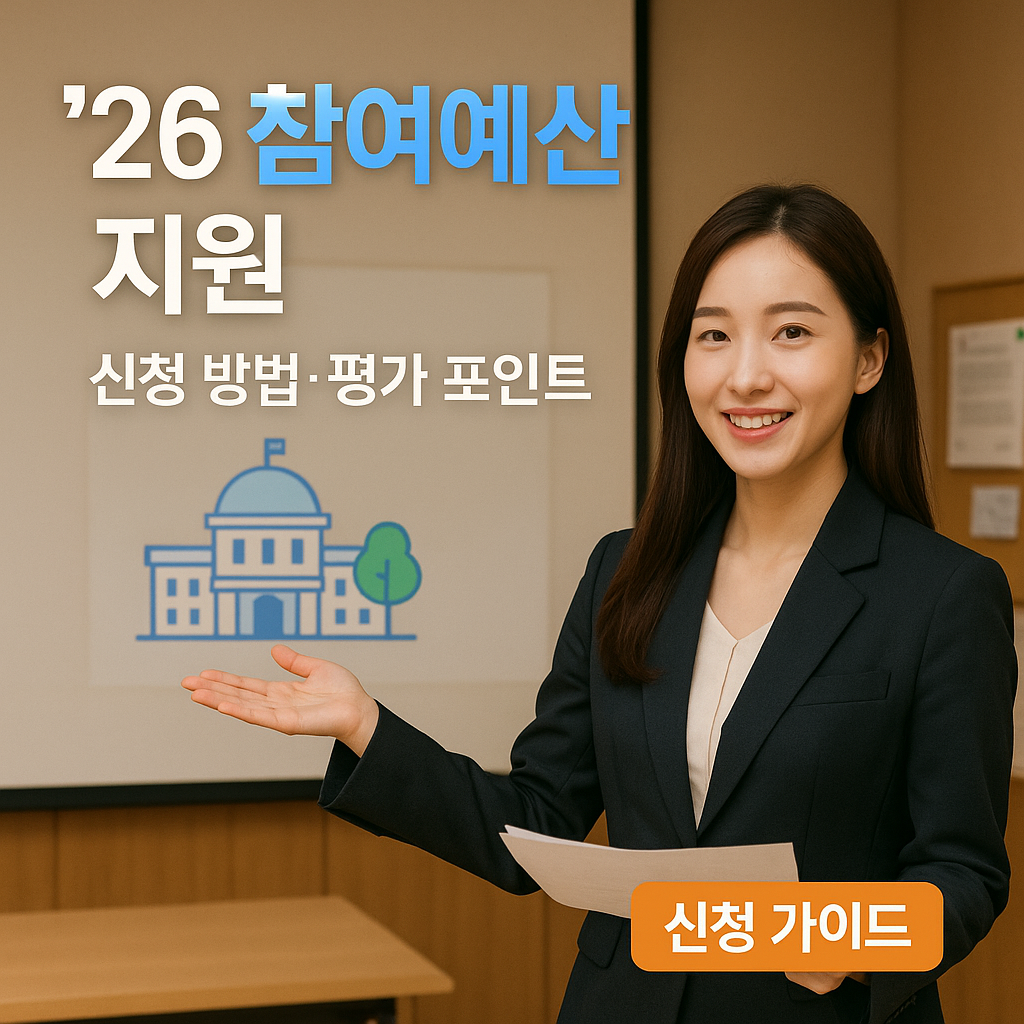 [&rsquo;26 참여 예산] 지자체 주민참여예산 지원 ｜ 신청 방법&middot;평가 포인트