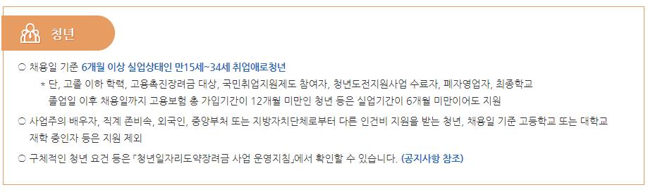 지원대상 청년