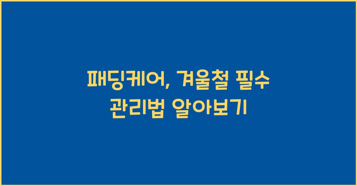 패딩케어