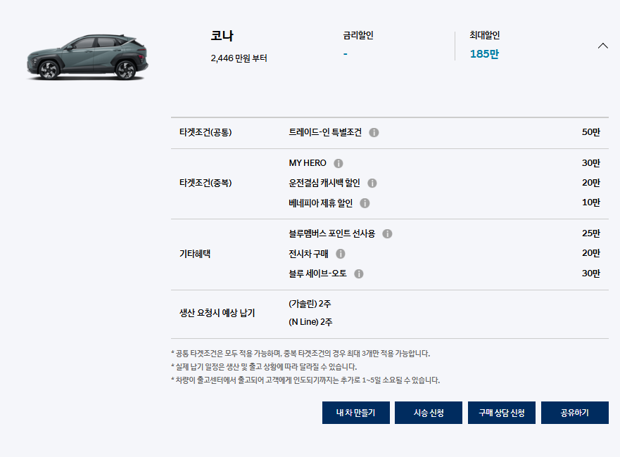 코나 특별할인(5월 한정)