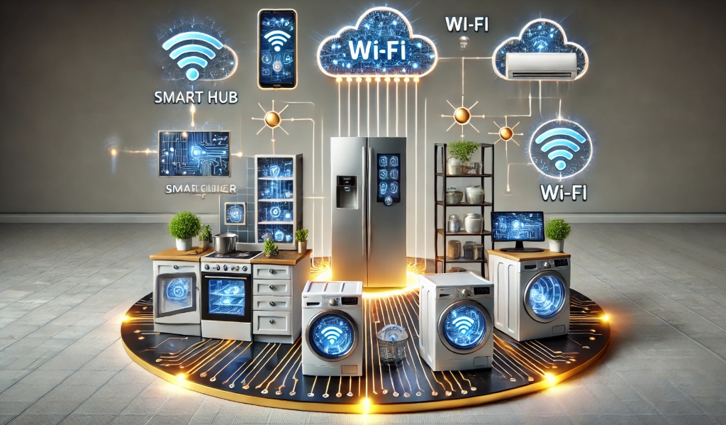 스마트 가전의 작동원리를 표현한 이미지