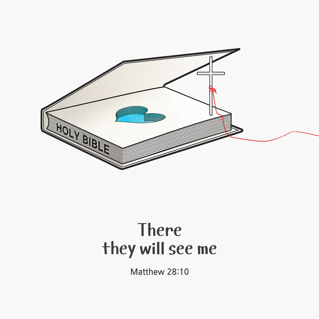 Today's Bible verse card Matthew 28:10 scripture image