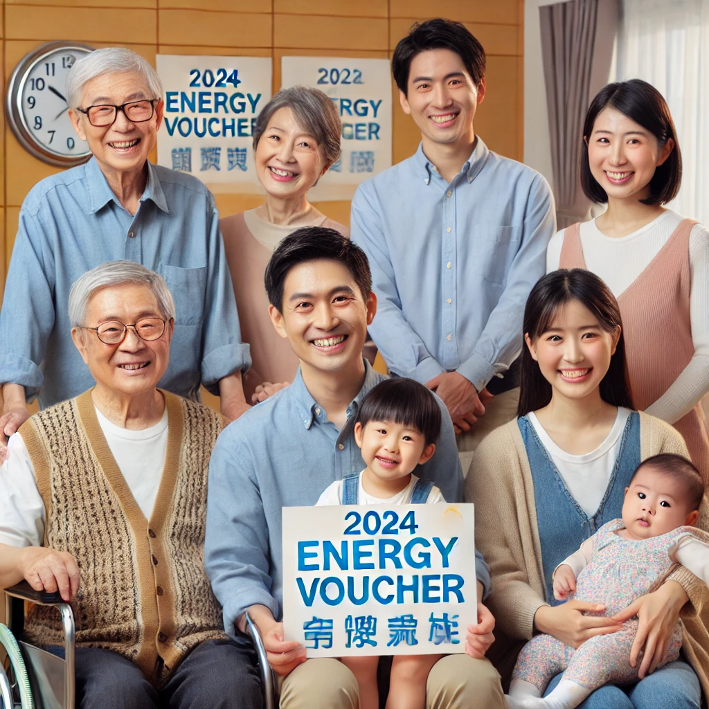 2024 에너지바우처 지원 대상인 동양인 고령자, 장애인, 어린 자녀를 둔 부모, 임산부 모습