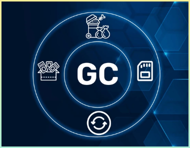가비지 컬렉션(Garbage Collection)의 줄인말인 GC와 기능을 나타내는 아이콘들