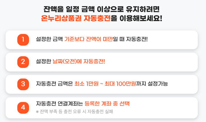 온누리상품권 자동충전