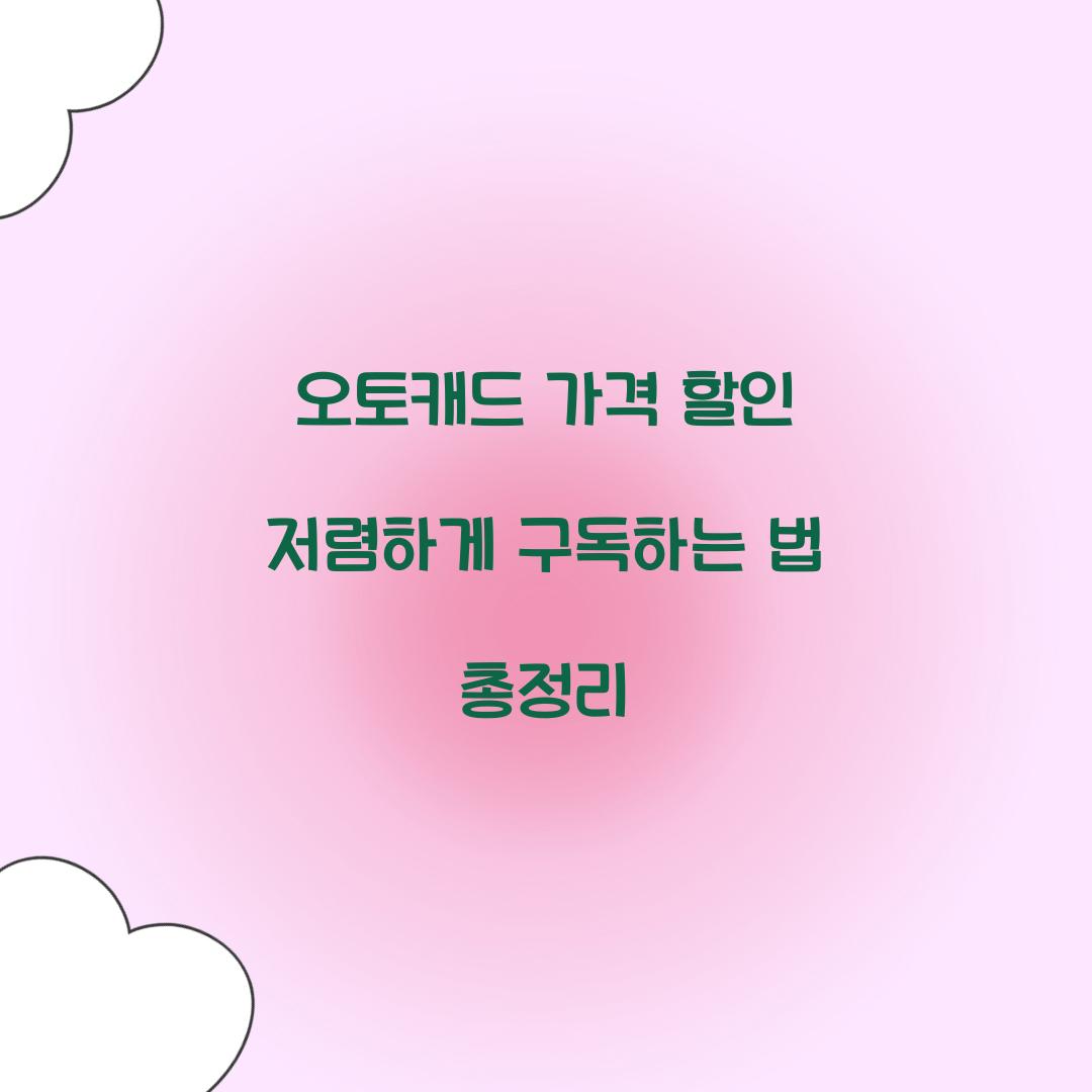 오토캐드 가격 할인