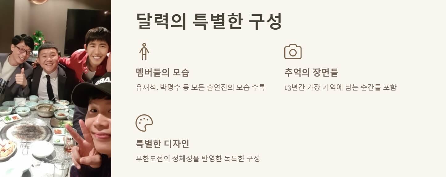 무한도전 20주년 달력