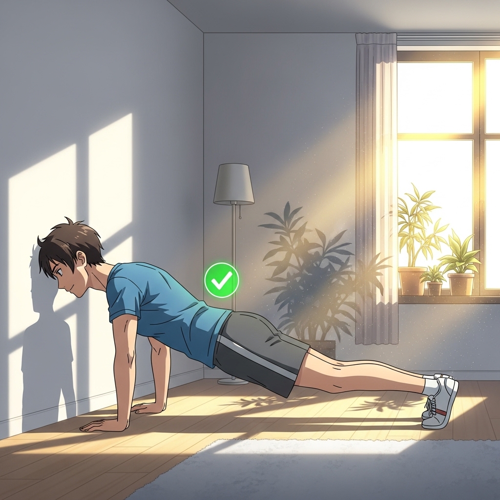 벽 푸시업 AI 이미지