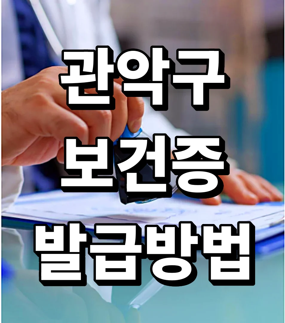 관악구 보건증 발급 2가지 방법, 3천원 vs 2만5천원 비교하는법