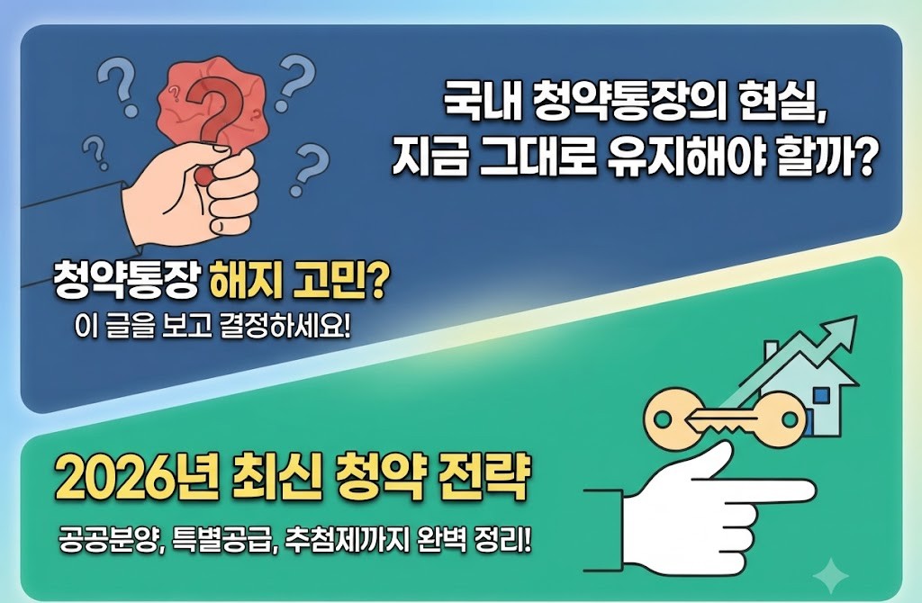 "청약통장 해지 고민을 해결해 주는 2026년 최신 청약 전략 가이드 이미지