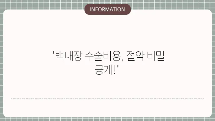 백내장 레이저수술비용: 