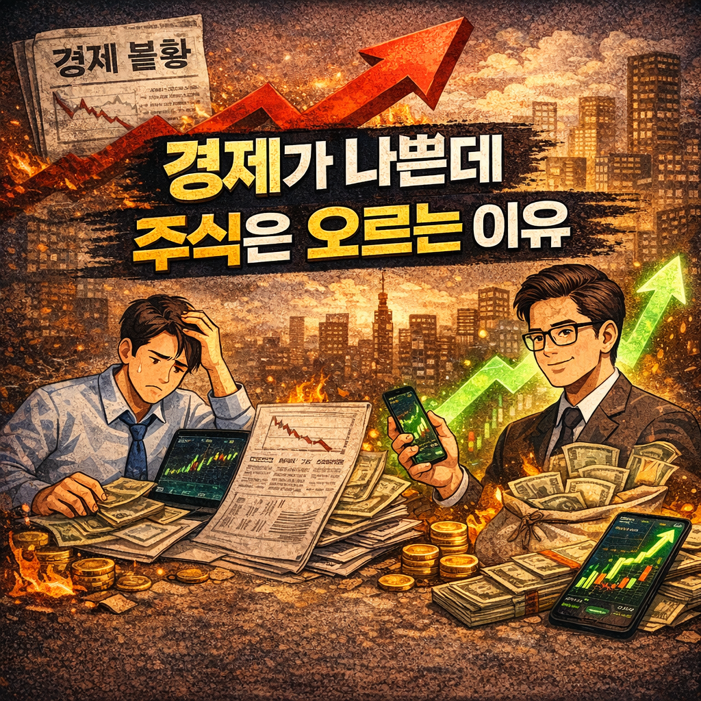 경제가 나쁜데 주식은 오르는 이유