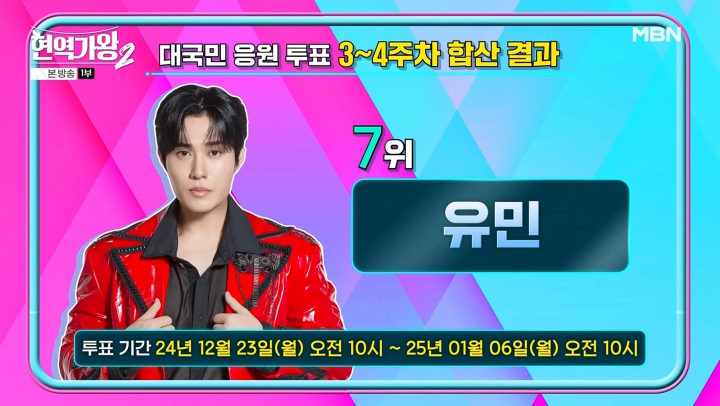 현역가왕2 3~4주차 투표 결과