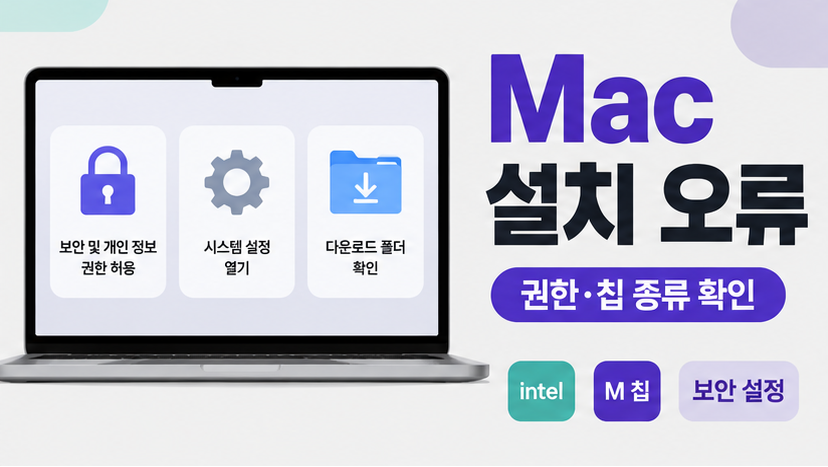 Mac은 권한과 칩 종류가 갈라요