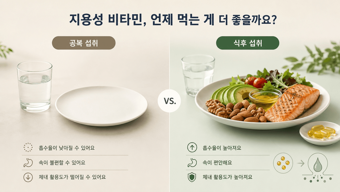 지용성 비타민 공복 식후 차이