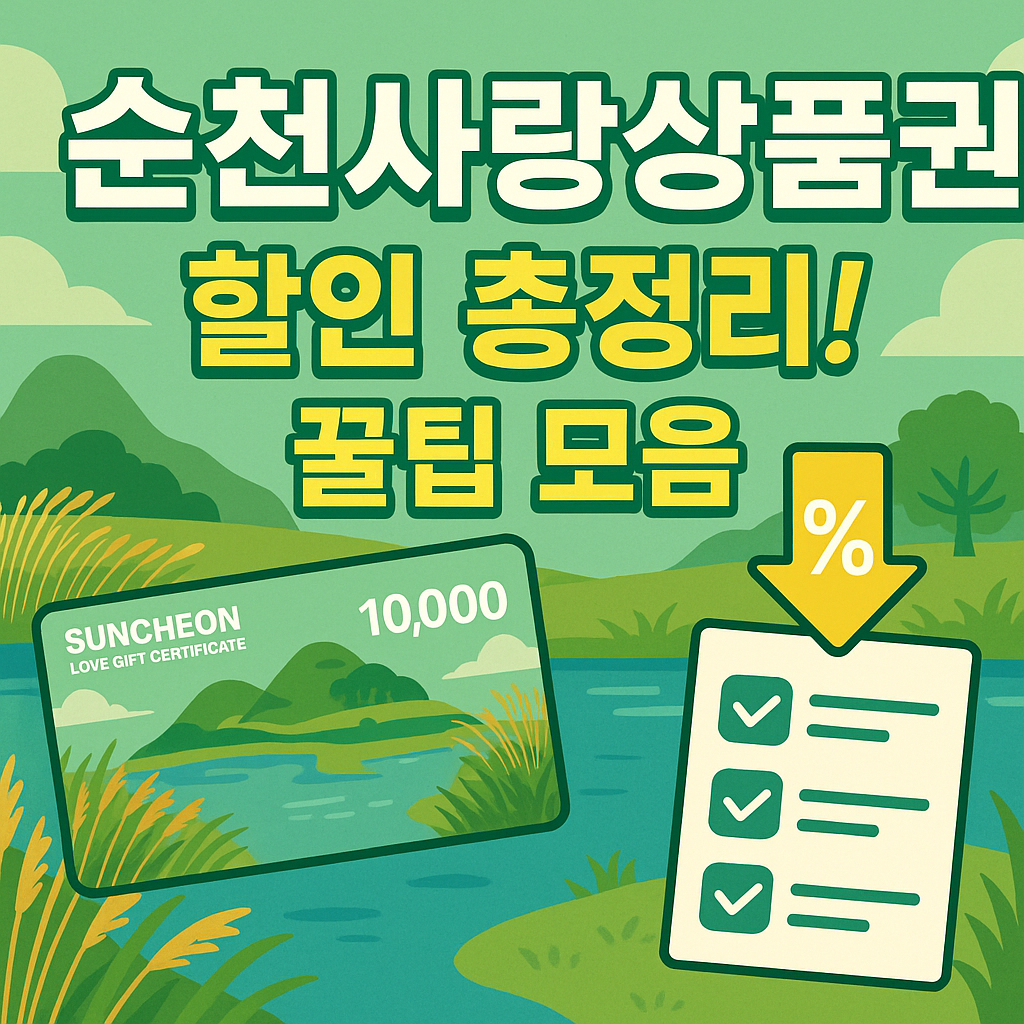 순천사랑상품권 할인 총정리