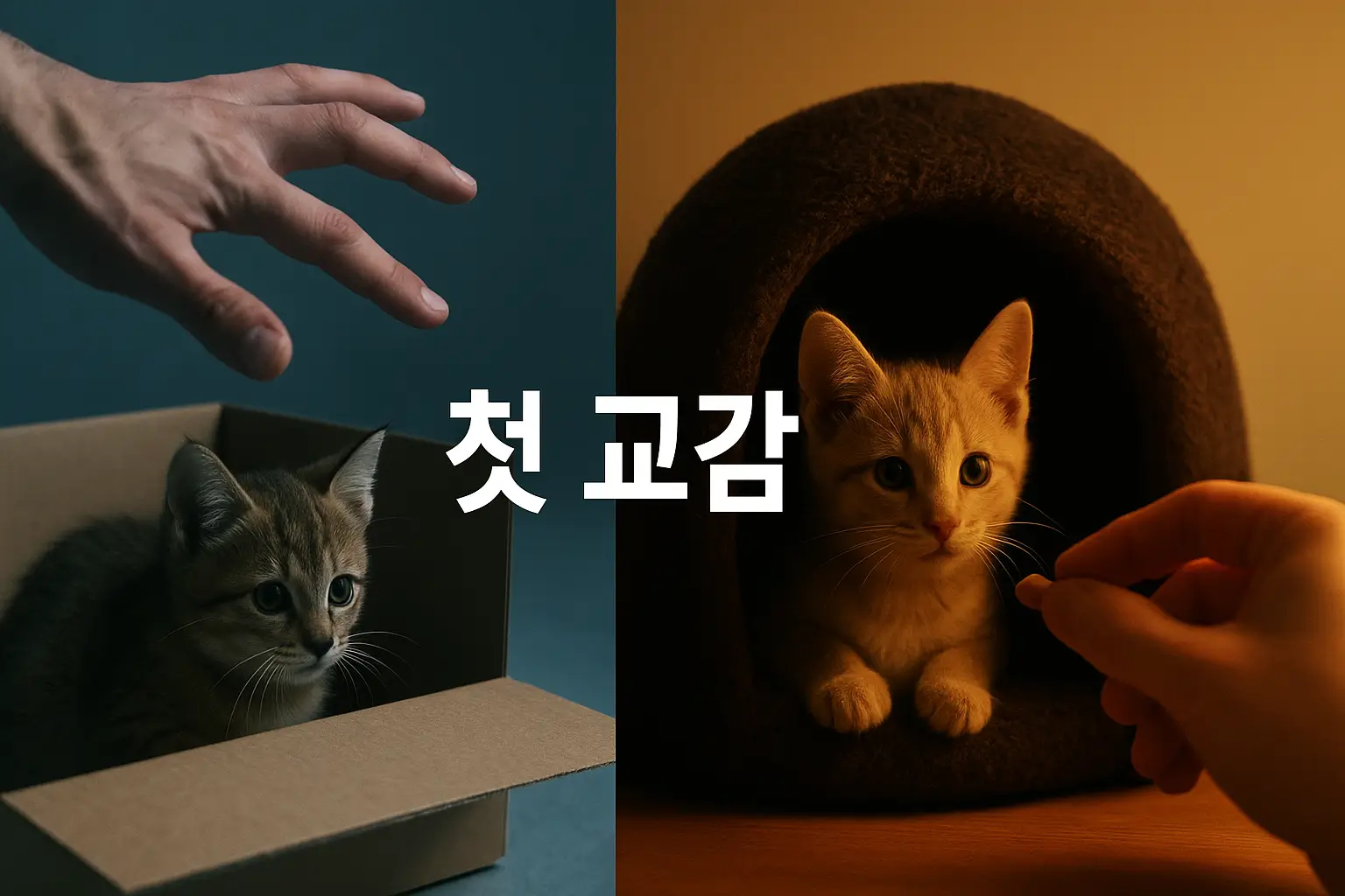 집사에게 슬로우 블링크를 보내며 경계심을 푸는 고양이