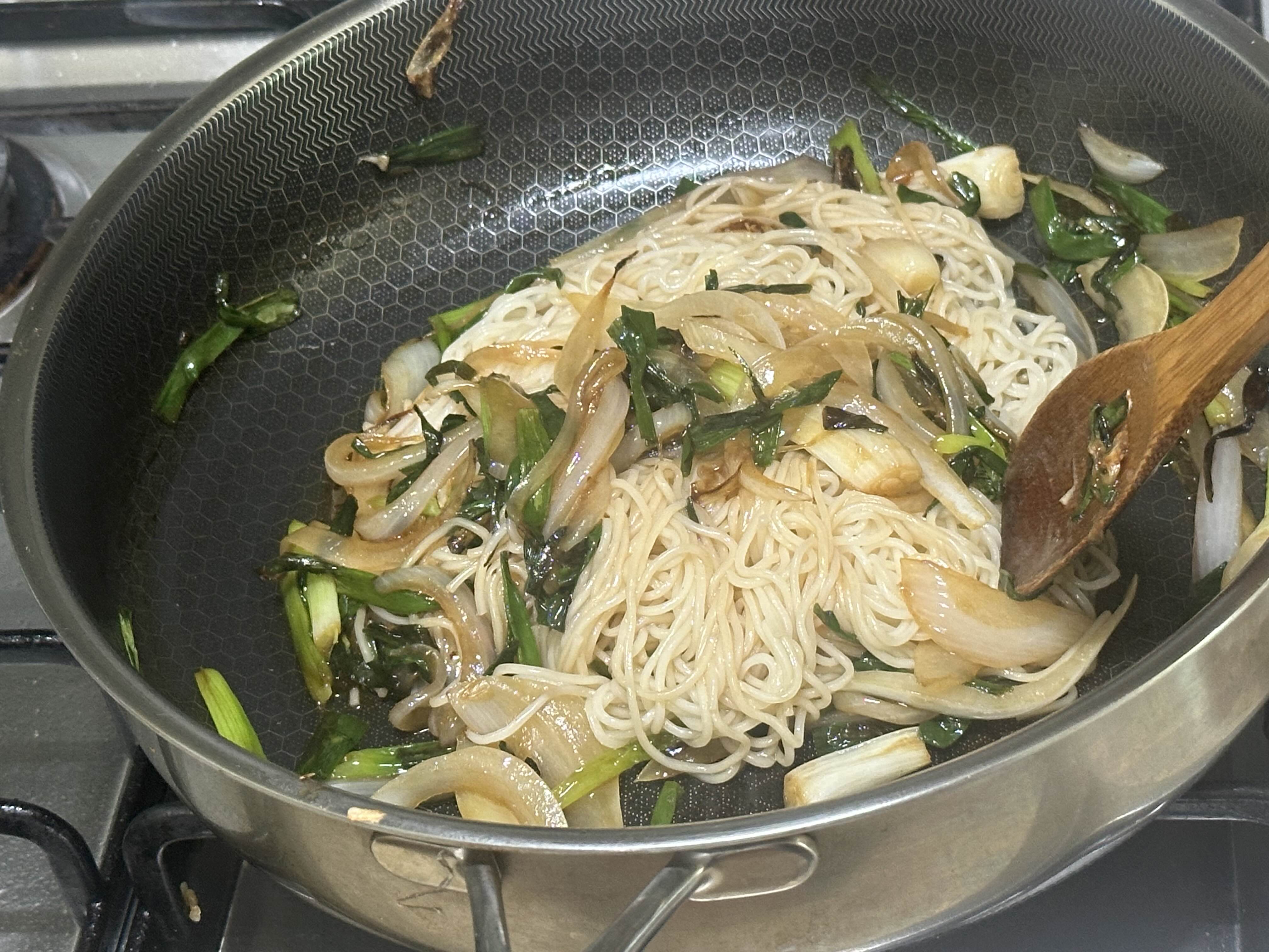 쪽파 국수 레시피, 완성하기