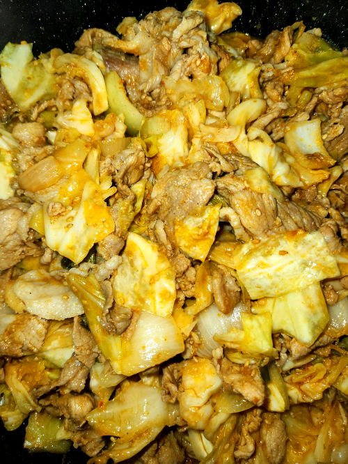 제육볶음 만드는 과정