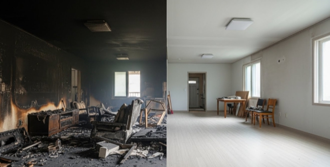 화재청소 후 복구 인테리어