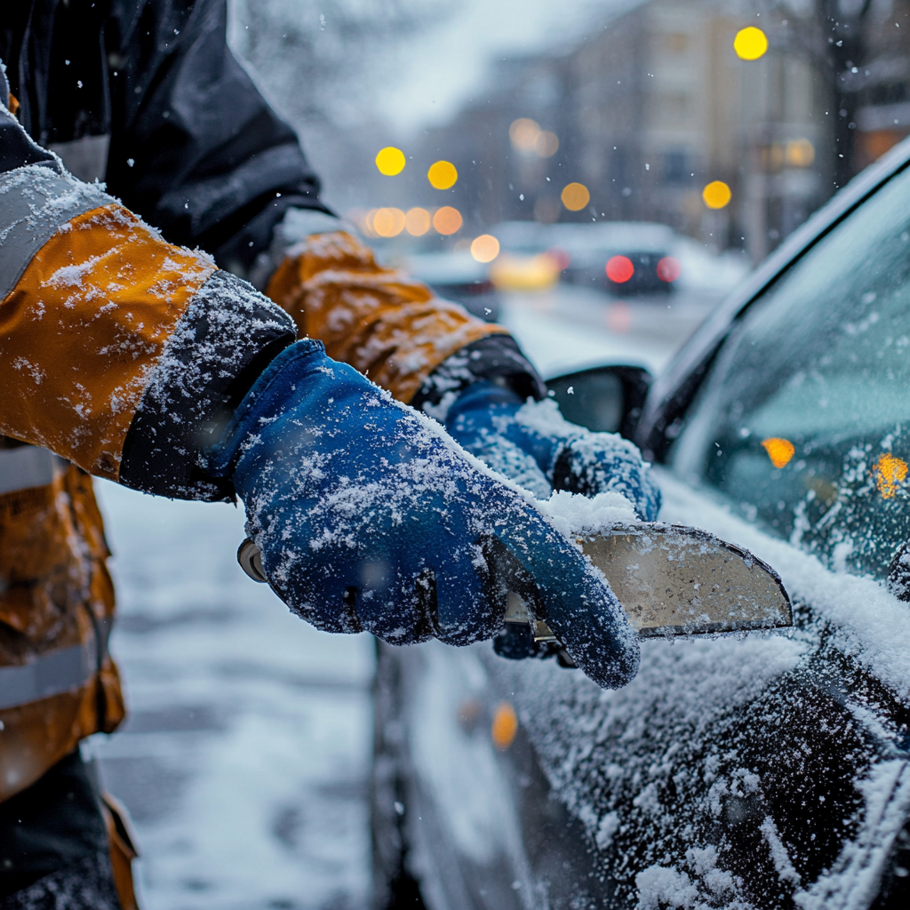 차량 전면부를 덮는 방식