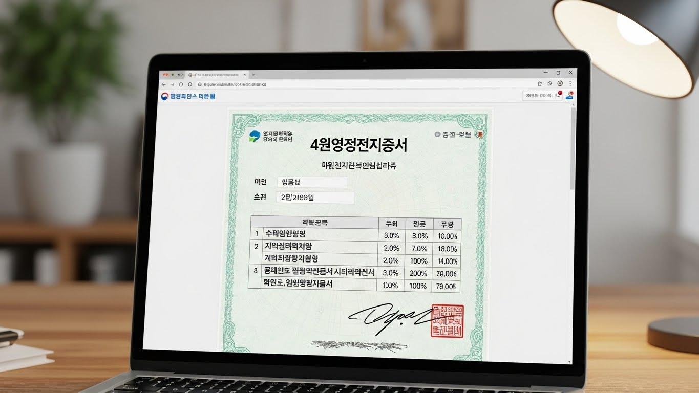 개인사업자 4대보험완납증명서 인터넷 발급