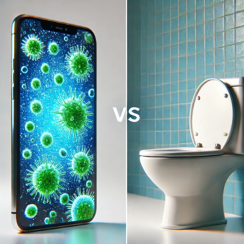 스마트폰 vs 화장실 변기, 어느 쪽이 더 더러울까?