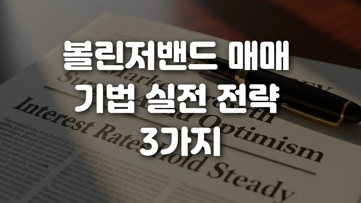 볼린저밴드 매매 기법 실전 전략 3가지