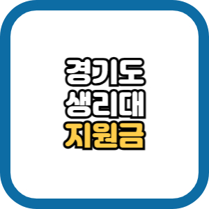 경기도 생리대 지원금