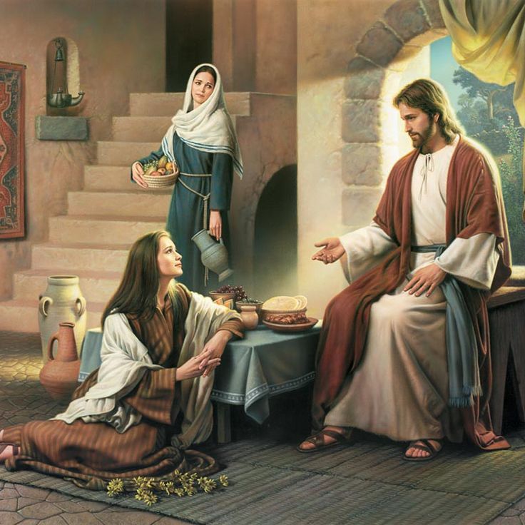예수님과 마르다와 마리아 사진