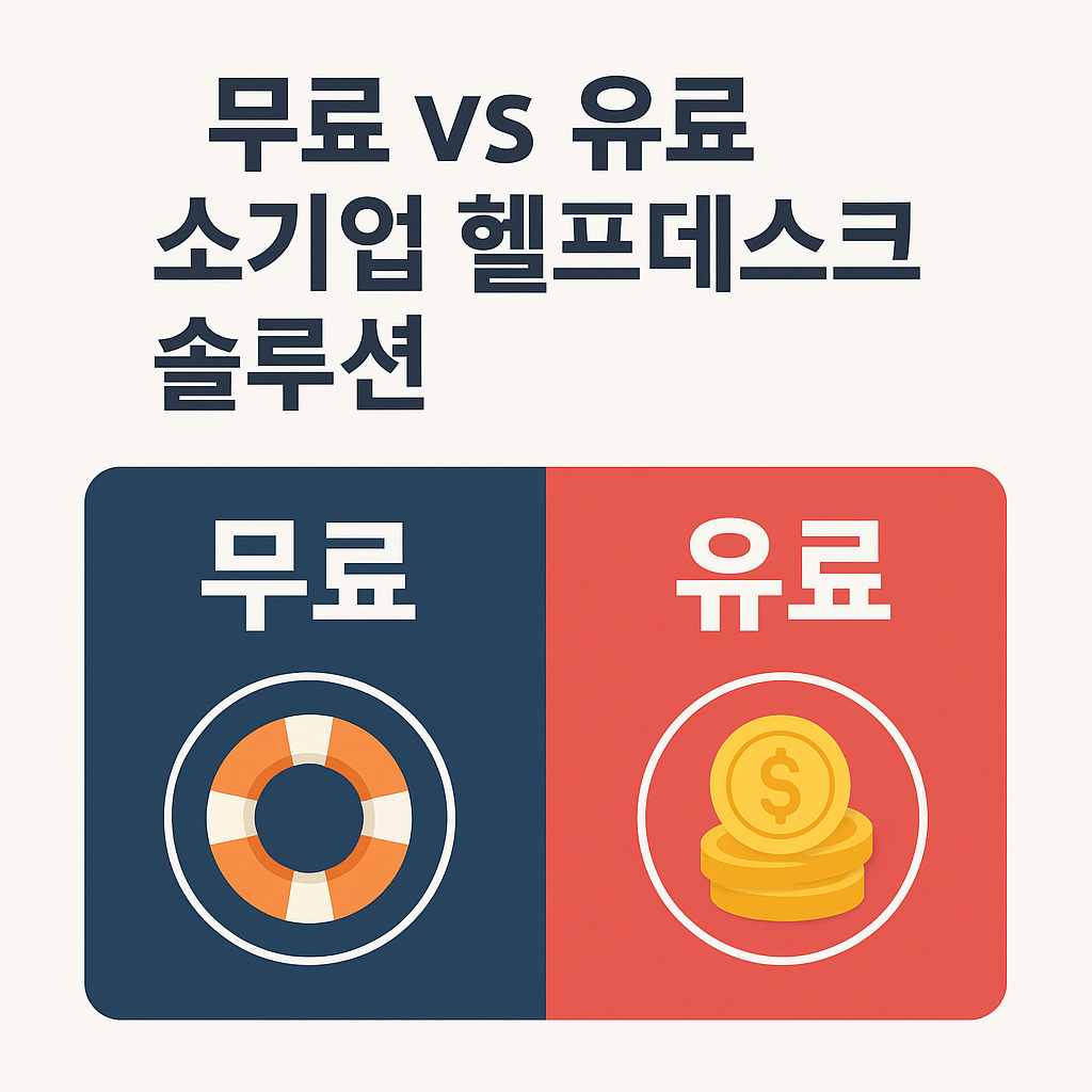 무료 vs 유료 소기업 헬프데스크 솔루션 관련 이미지