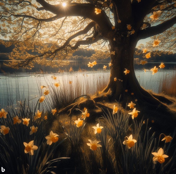 수선화 무리(made by Bing)