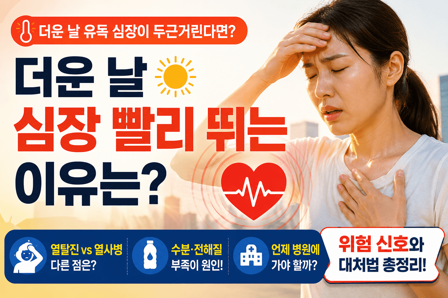 더운 날 심장 빨리 뛰는 이유, 단순 더위일까 위험 신호일까?