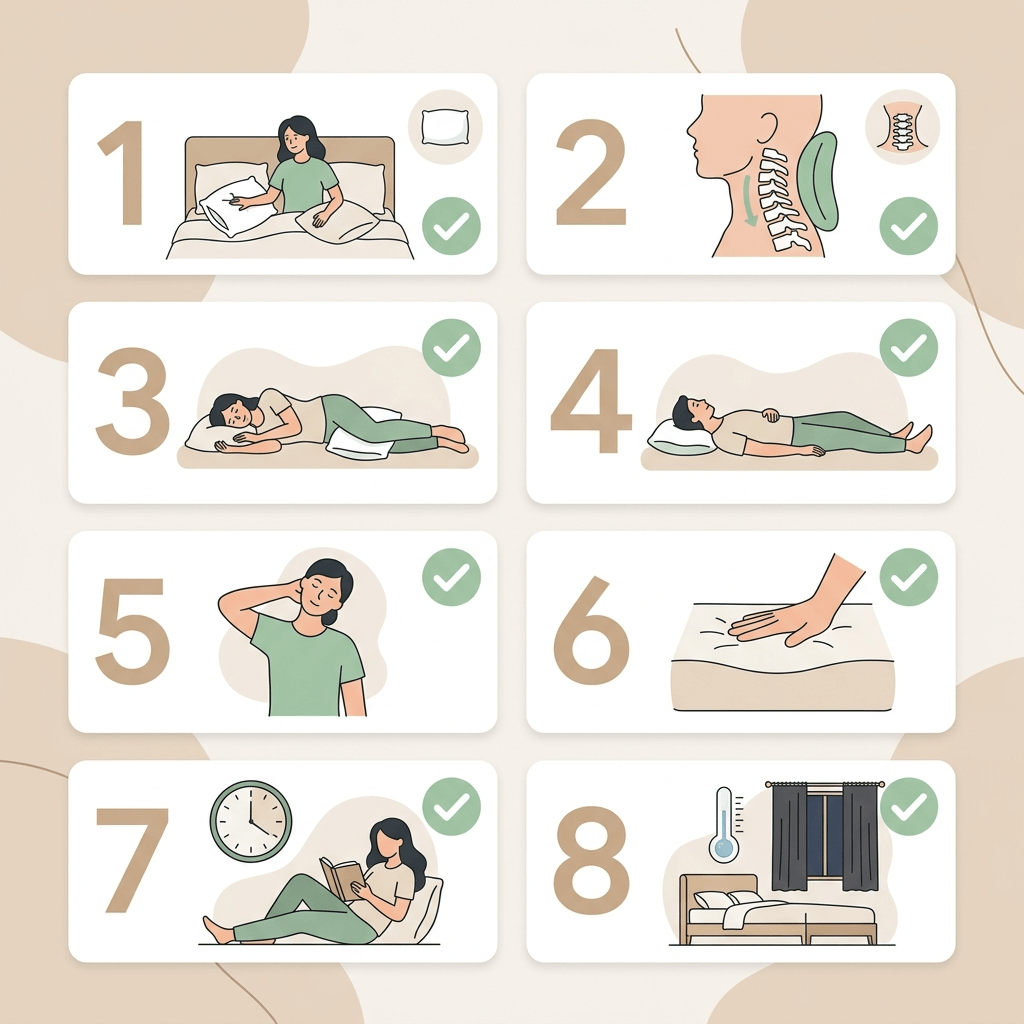 8문항 체크리스트 카드형 인포그래픽 일러스트