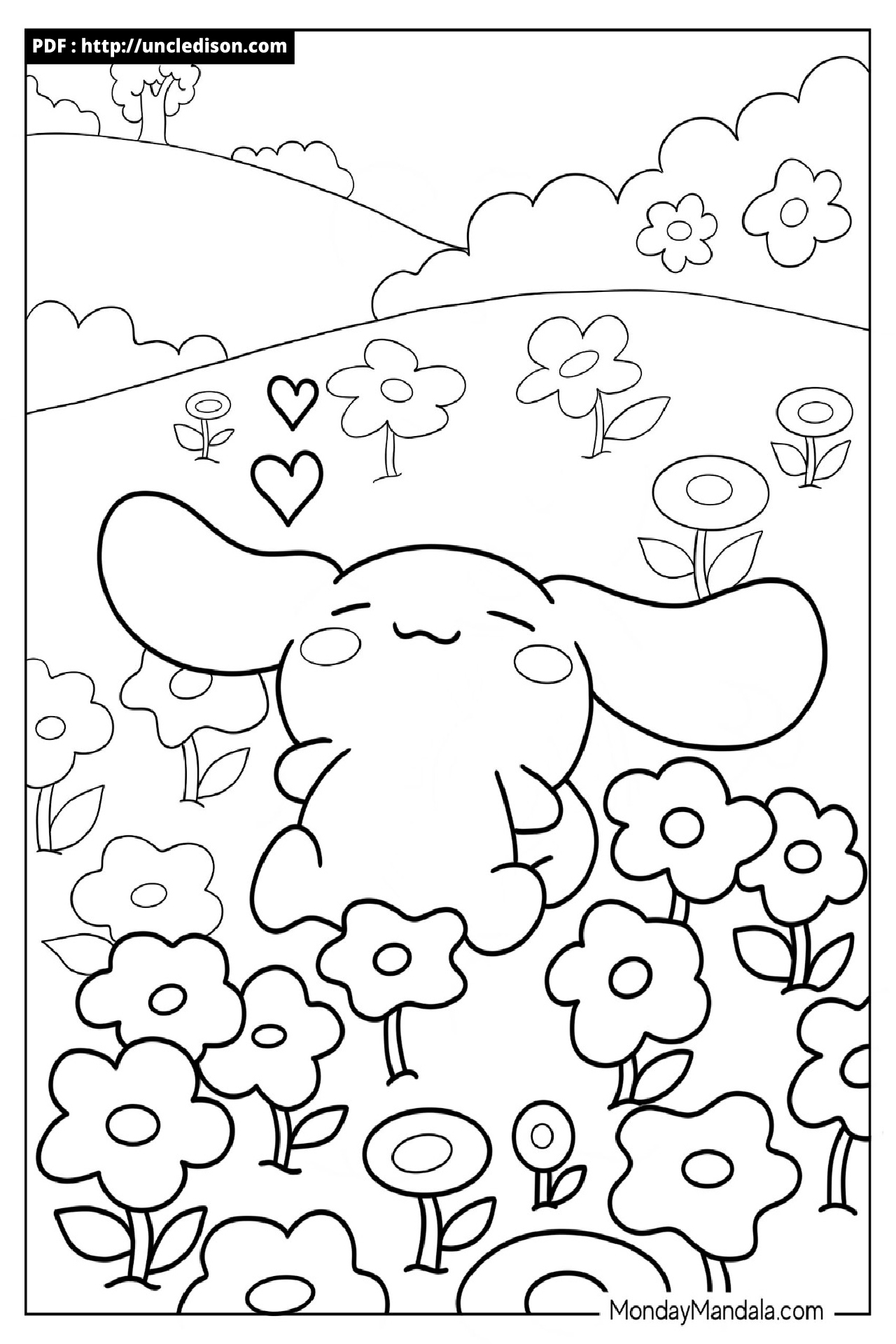 시나모롤 색칠공부 산리오 도안