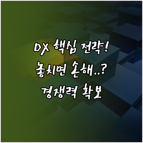 경쟁력 확보 중소기업 DX 추진 핵심..