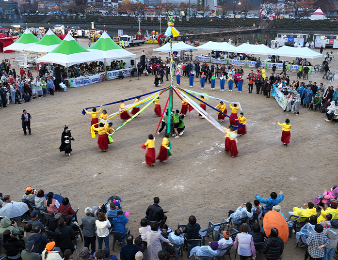 청송사과 꽃줄엮기 전국대회