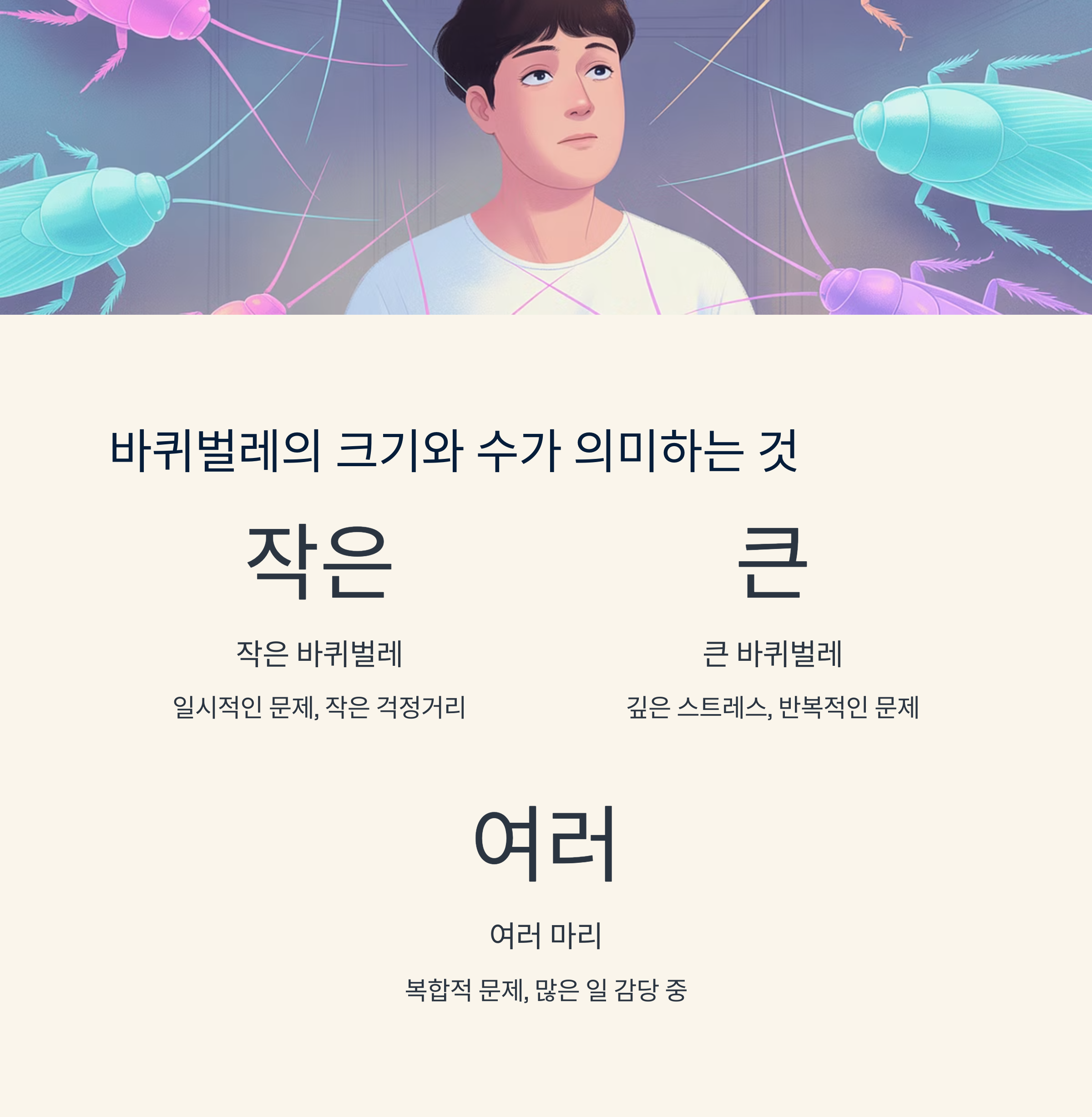 바퀴벌레의 크기와 수, 꿈의 의미를 좌우한다